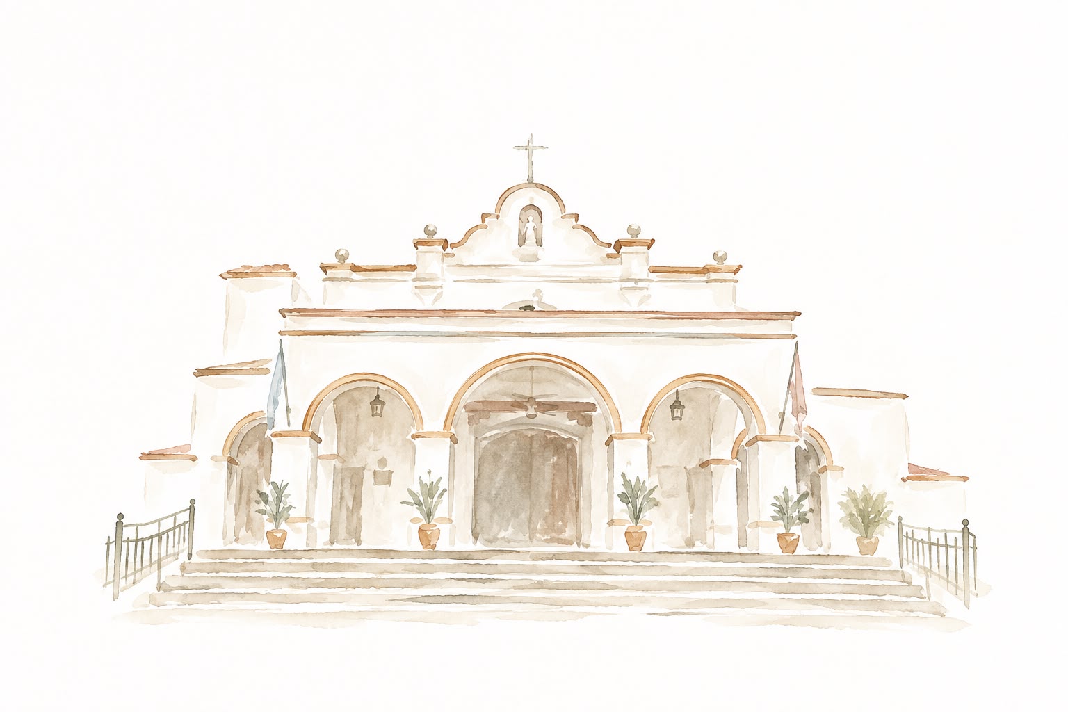 Acuarela de la Parroquia San Lorenzo Mártir